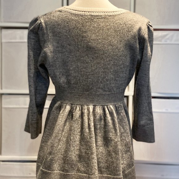 H&M Cream and Grey Wool Peplum Button Up Sweater - Picture 4 of 8